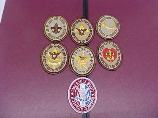 2010 - Bsa 100 Anniversary Boy Scout Rank Patch Set - Tenderfoot To Eagle -