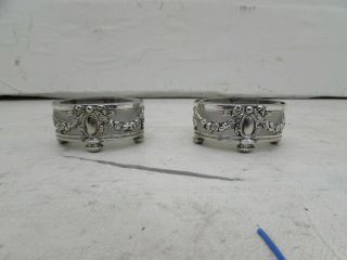 Victorian Elkington & Co,  Silver Plated,  Glass Lined Footed Condiments