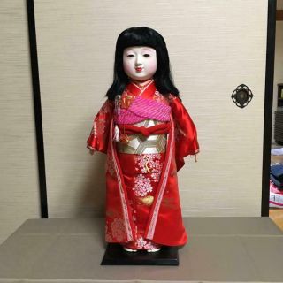 Vintage Japanese Ichimatsu Doll 24 Inches Kimono From Japan