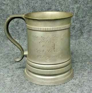 1887 HARVARD ATHLETIC ASSOCIATION Pewter Mug Stein Trophy Cup 2