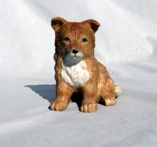 Vintage Porcelain Puppy Dog Figurine Red Heeler Australian Cattle Dog Homco 8828