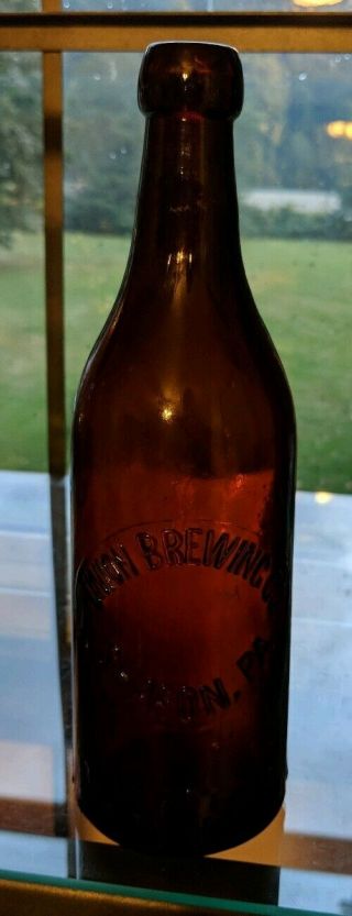Scarce Amber Union Brewing Co Blob Top Beer Bottle Sharon Pa Baltimore Loop