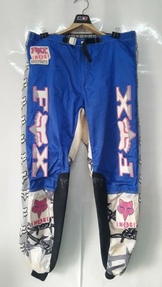 Vintage Motocross Moto - X Fox Image Racepants Barbed Wire Pants Size 36