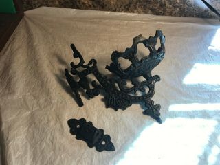 Vintage Cast Iron Victorian Style Wall Sconce Candle Holder W/bracket