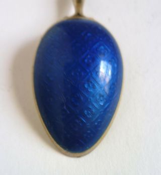 DAVID ANDERSEN Antique Blue Enamel Sterling Silver SPOON.  Norway 1888 - 1925 3