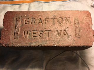 Antique Street Paver Brick Grafton West Va (b&o Railroad Salvage) 1880 