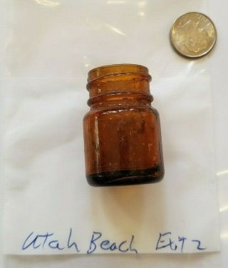 Ww2 Us Medical Bottle Recovered At Utah Beach Normandy France D - Day