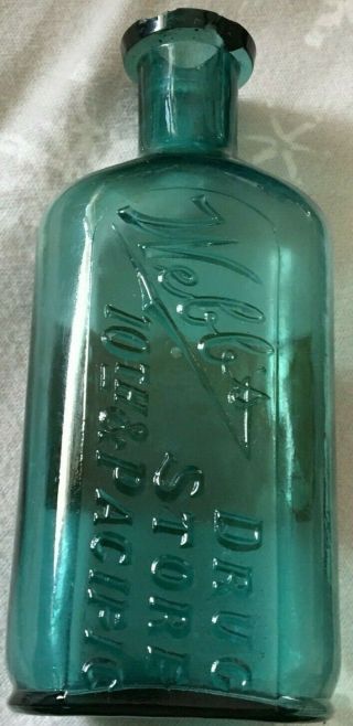 Teal Glass Bottle Webb 