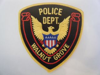 Walnut Grove Police Obsolete Cloth Shoulder Patch Mississippi Usa