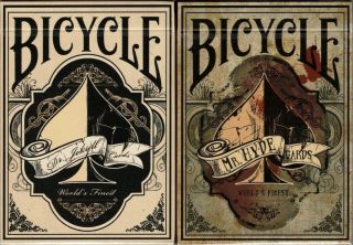 Dr.  Jekyll And Mr.  Hyde 2 Deck Set Bicycle Playing Cards Poker Size Uspcc Custom