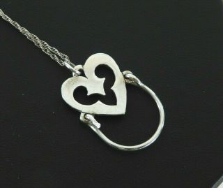 James Avery Retired Solid 925 Sterling Silver Necklace Charm Pendant Heart