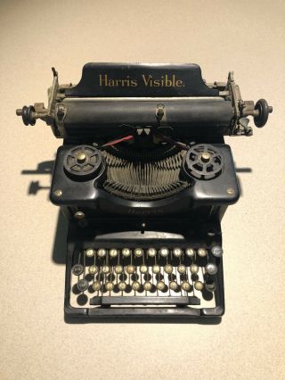 Rare Antique Harris Visible Model No.  4 Desk Typewriter, .  Early 1900s.