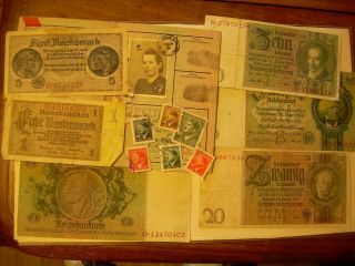 Ww2 German Kennkarte,  Stamps,  Currency, .  Take A Look.