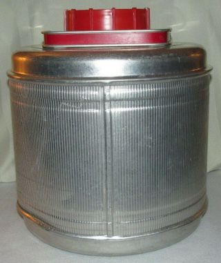 Vintage Aluminum Featherlite Thermos Insulated Water/drink jug Red Poloron USA 2