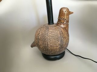 Vintage Bitossi Ceramic Bird Pheasant Lamp