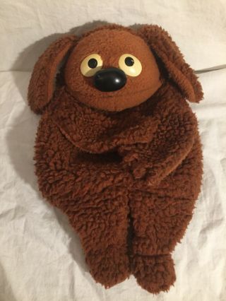 Vintage 1977 Rowlf Muppet Dog Hand Puppet Plush Jim Henson Fisher Price