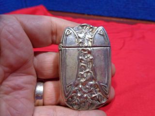 Antique Sterling Silver Vesta Match Safe Case 2