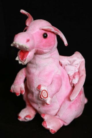 Dan Dee Pink Animated Dragon Plush Toy Doll (plays “i Feel Good”)