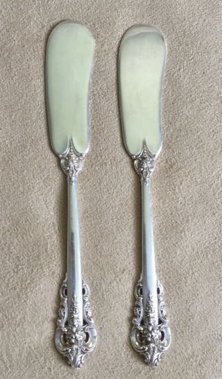 Wallace Sterling Silver Grande Baroque Butter Spreaders Knives