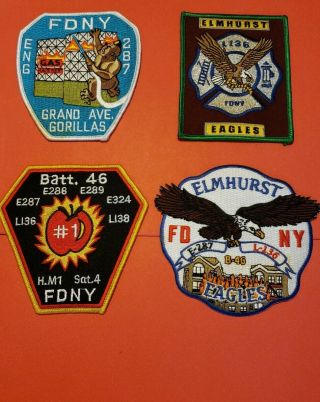 York City Fire Department Patches Engine 287 & Ladder 136