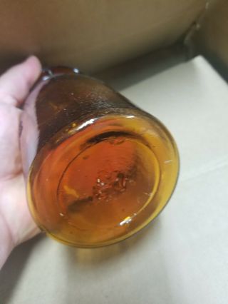 Rare Scarce Amber Globe mason Jar Set Dark glass 3