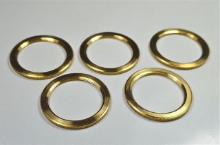 5 English Made Solid Brass E27 Edison Bulb Holder Screw Shade Holder Ring Sr2