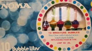 5 Packages Of Vintage Noma Bubble Lights 10 lights per strand 2