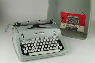 1970 Hermes 3000 Portable Typewriter (hp - 2/66) With Case -