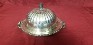 An Antique Victorian Silver Plated Butter Dish By Walker And Hall.  Sheffield.