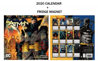 Batman Comics Official Calendar 2020,  Metal Machine Fridge Magnet