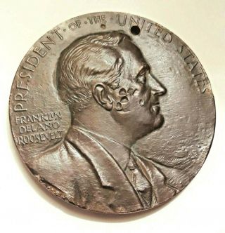Franklin D.  Roosevelt Inauguration Medal In Silver 1933,  1937,  1941,  1945