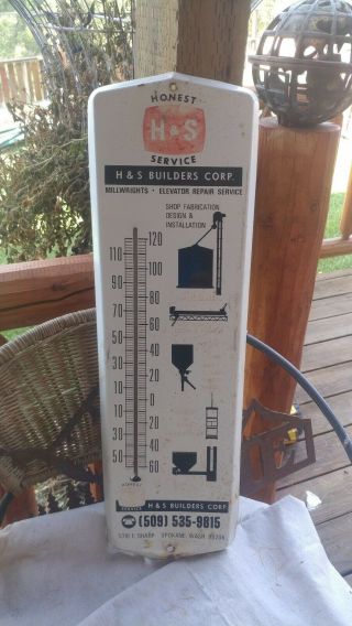 Vintage Thermometer Large,  Heavy Equipment