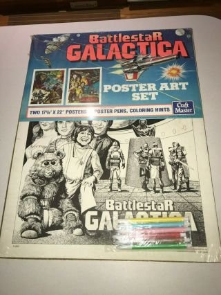Rare 1978 Craft Master Poster Art Set 23501 Battlestar Galactica