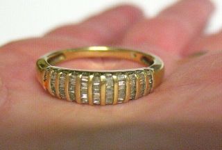 10k Gold Diamond Ring Vintage Size 7 2.  2 Grams