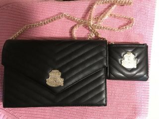 Alpha Kappa Alpha Aka Black Gold Crest Handbag Crossbody Bag,  Wallet