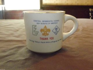 Vintage Bsa Boy Scouts Coffee Mug Central Minnesota Council Thank You