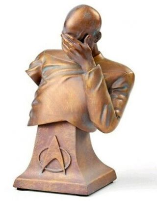 Star Trek Tng Captain Picard Facepalm Bust Bronze Edition Limited To 6,  000
