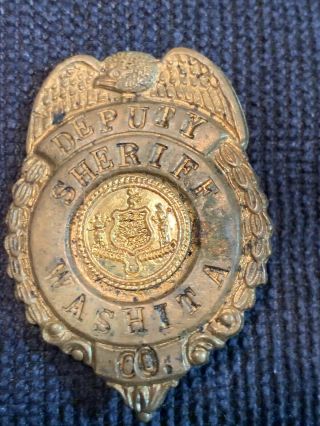 Vintage Obsolete Washita County Deputy Sheriff Badge