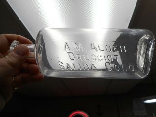 A.  M.  Alger,  Druggist,  Salida,  Colo.  Colorado,  7 3/4 " Large Druggist Bottle.