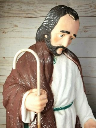 Vintage 1997 - 98 TPI Nativity Joseph Mary w/Jesus Christmas Lighted Blow Mold 3