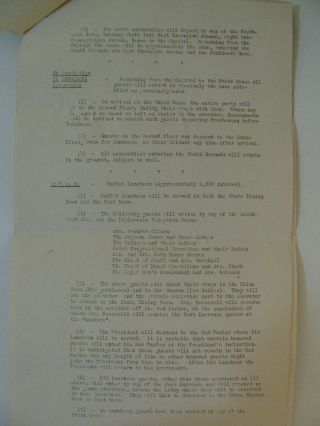 Typed 1941 Franklin D Roosevelt Inauguration Detailed Program in 3 Pages 2