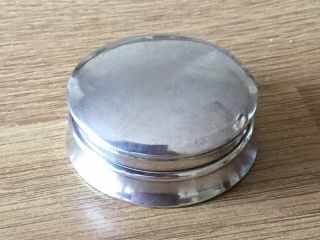 An Antique Solid Silver Pill Or Snuff Box,  Hallmarked 1919