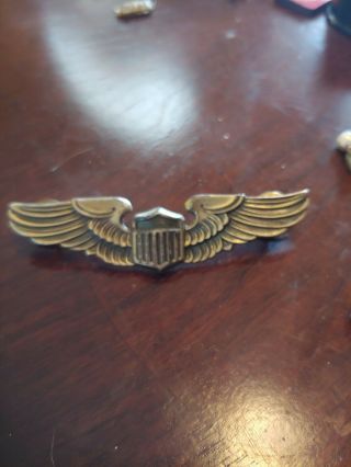 Sterling Silver WWII Pilot Flight Wings 2