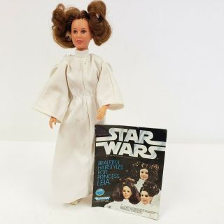 Star Wars Princess Leia 12 " Action Figure Doll W/ Hair Style Guide Kenner 1978