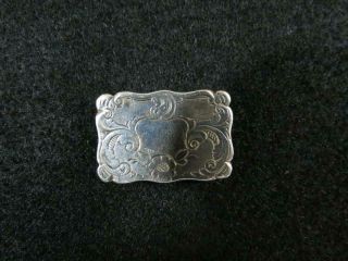 Antique Sterling Silver Ornate Vinaigrette Box W/ Floral Pattern