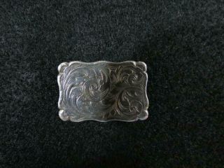 Antique Sterling Silver Ornate Vinaigrette Box w/ Floral Pattern 2