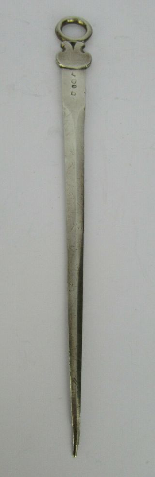 Early 19th Century Heavy Gauge French Silver Meat Skewer,  1809 - 1819
