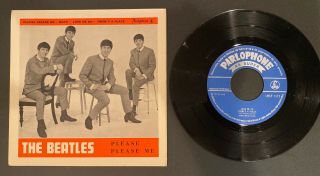 The Beatles 1963 Please Please Me Ep - 1st Press Portugal W/ Sleeve Exc