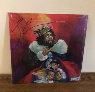 J Cole Kod Limited Colored Red Vinyl Lp Limited Signed Autographed