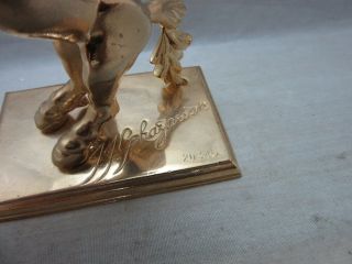 London Pewter vintage gold plated Unicorn figurine.  H.  Ghazarian 3
